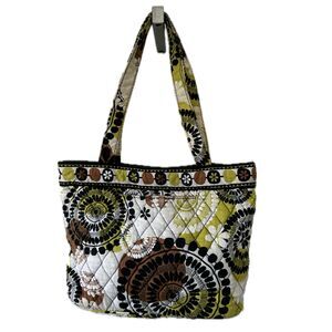 Vera Bradley Retired Coco Moss 2013 Quilted Zipper Closure Tote Bag